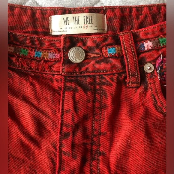 We the free gypsy red cutoff shorts - Picture 8 of 10